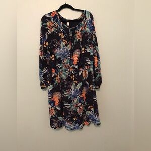 Ava & Viv Navy Blue Floral Dress Size 1X